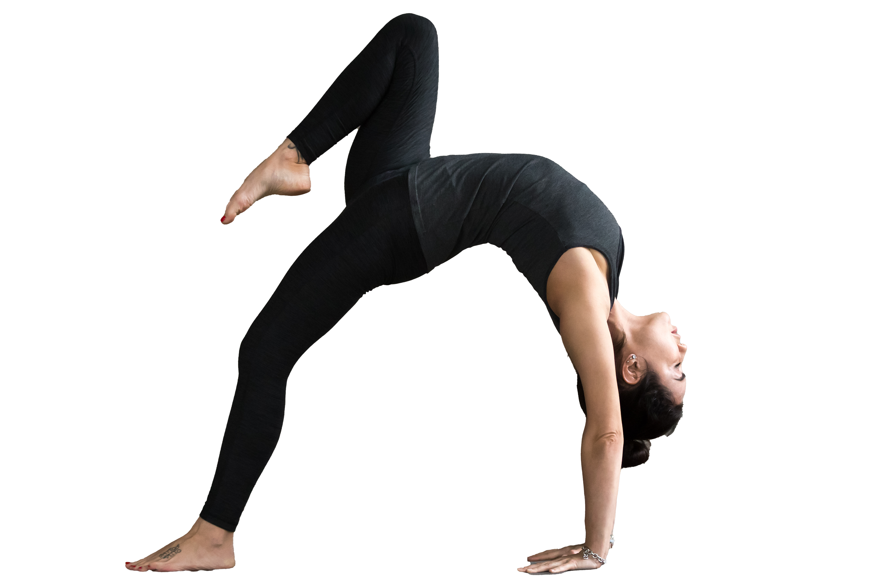 young-woman-doing-one-legged-wheel-pose-exercise